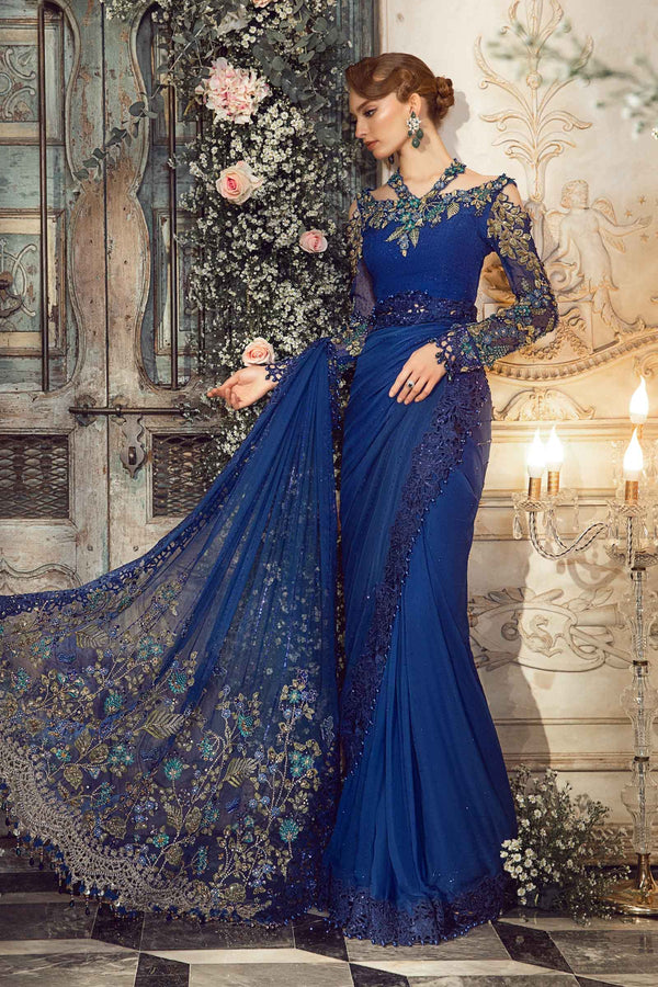 MARIA B - Unstitched Mbroidered | Cobalt Blue BD-2704